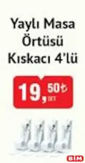 YAYLI MASA ÖRTÜSÜ KISKACI 4’LÜ